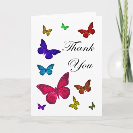 Danke, Butterflies Dankeskarte (Vorderseite)