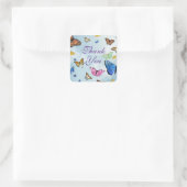Danke, Butterfly Square Sticker (Tasche)