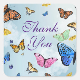 Danke, Butterfly Square Sticker