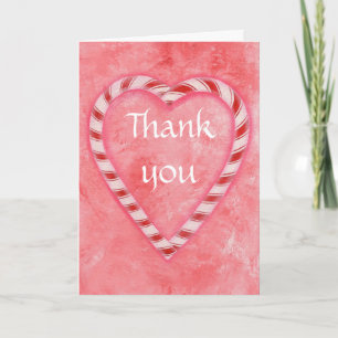 Danke, Candy Cane Heart, Hochzeitskarten Dankeskarte