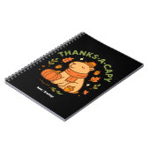 Danke-Capy Süße Capybara Thanksgiving Retro Notizblock (Linke Seite)
