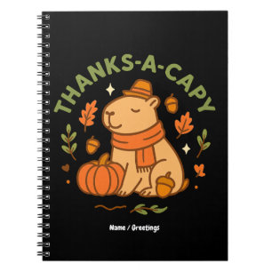 Danke-Capy Süße Capybara Thanksgiving Retro Notizblock