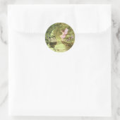 Danke, Card mit Fairy und Frosch Runder Aufkleber (Tasche)