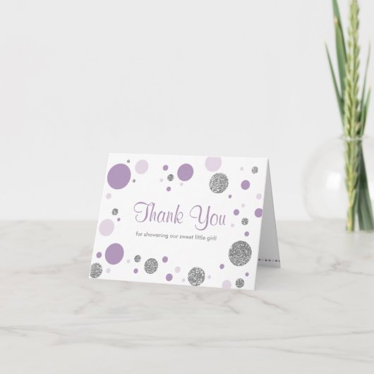 Danke, Card, Oh Baby, Lila, Silber! Karte (Vorderseite)