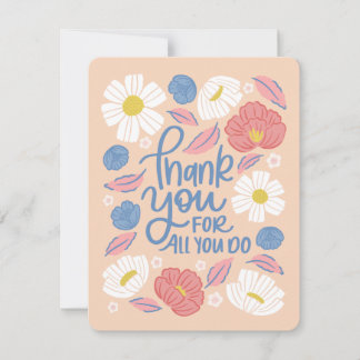 Danke Card - Peachy Florals