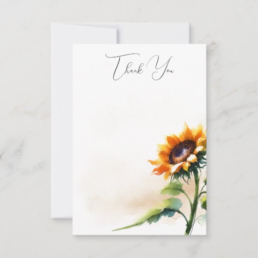 Danke, Card Rustic Sonnenblume Dankeskarte (Vorderseite)