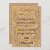 Danke Card Rustic Wildblume Kraft (Vorne/Hinten)