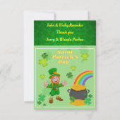 Danke, Card St. Patrick's Day, Dankeskarte (Vorderseite)