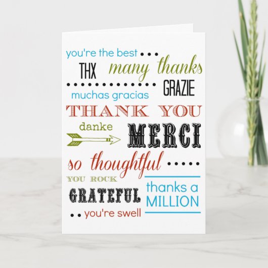 Danke Card - vielen Dank Karte (Vorderseite)