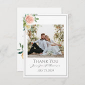 Danke, CardEine Magische Rose Garten Dankeskarte (Vorne/Hinten)