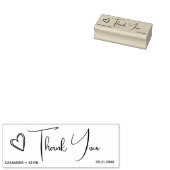 Danke Casual Schrift Herz Gummistempel (Stempel)