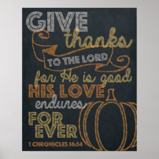 Danke Chalkboard Art 16x20 Poster
