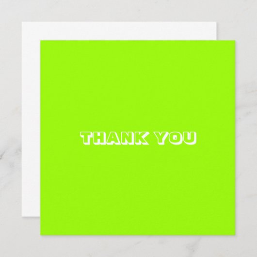 Danke, Chartreuse grün weiß (Vorne/Hinten)