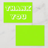 Danke, Chartreuse, grüne weiße Karte (Vorne/Hinten)