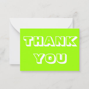 Danke, Chartreuse, grüne weiße Karte