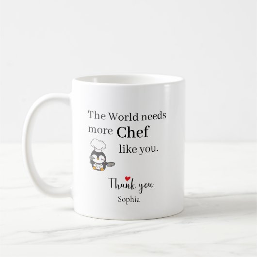 Danke Chef — Personalisierter Kaffeebecher mit Nam Kaffeetasse (Links)