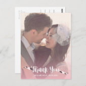 Danke, Cherry Blossom Wedding Foto Postkarte (Vorne/Hinten)