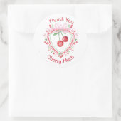 Danke Cherry Much Coquette Cherry Runder Aufkleber (Tasche)