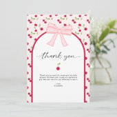 Danke Cherry on Top Baby Shower Coquette Pink (Stehend Vorderseite)