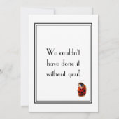 Danke Chic Gepunktet Ladybug Einladung (Rückseite)