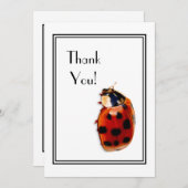 Danke Chic Gepunktet Ladybug Einladung (Vorne/Hinten)