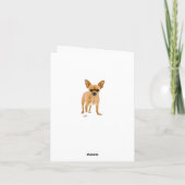 Danke Chihuahua Welpe Hund Blank Notecard (Rückseite)