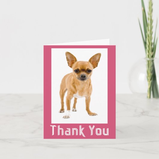 Danke Chihuahua Welpe Hund Blank Notecard (Vorderseite)