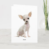 Danke Chihuahua Welpe Hund Grußkarte (Rückseite)