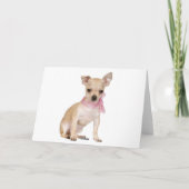 Danke Chihuahua Welpe Hund Grußkarte (Rückseite)