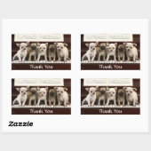 Danke Chihuahua Welpe Hunde Grußsticker Rechteckiger Aufkleber (Blatt)