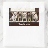 Danke Chihuahua Welpe Hunde Grußsticker Rechteckiger Aufkleber (Tasche)