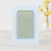 Danke Chiropraktor-blaues personalisiertes Karte (Gelbe Blume)