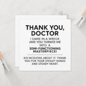 Danke Chirurg Karte (Vorderseite/Rückseite Beispiel)