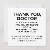 Danke Chirurg Karte (Vorderseite)
