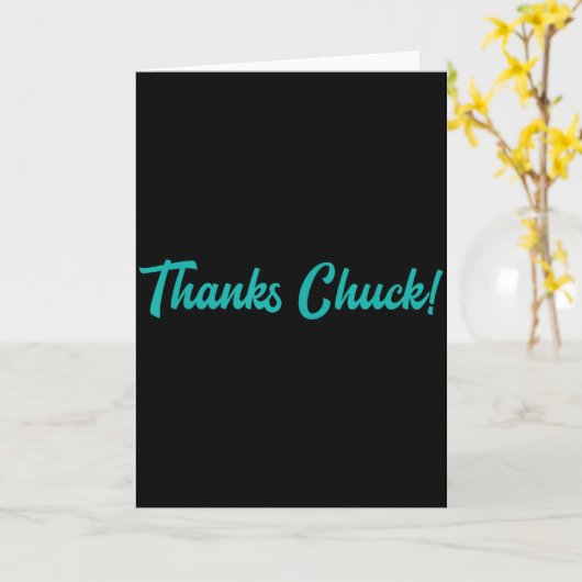 Danke Chuck Männer Frauen  Karte (Gelbe Blume)