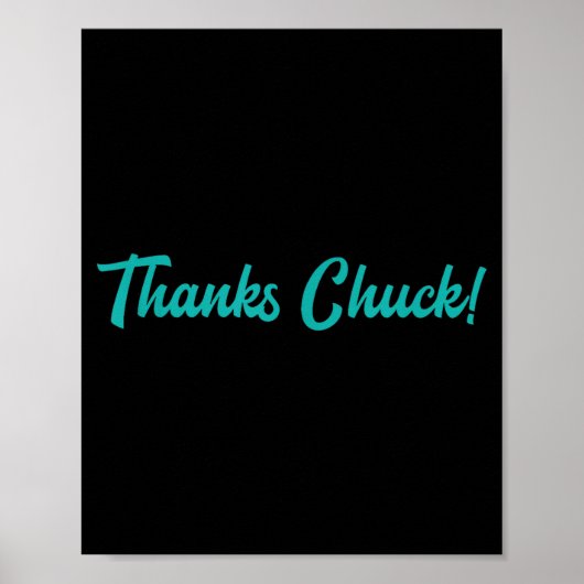 Danke Chuck Männer Frauen Poster (Vorne)