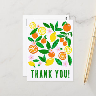 Danke Citrus Celebration Custom Colorful Postkarte