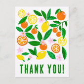 Danke Citrus Celebration Custom Colorful Postkarte (Vorderseite)