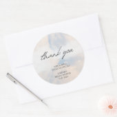 Danke Cloud 9 Pastel Gradient Brautdusche Runder Aufkleber (Umschlag)