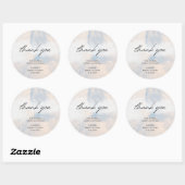 Danke Cloud 9 Pastel Gradient Brautdusche Runder Aufkleber (Blatt)