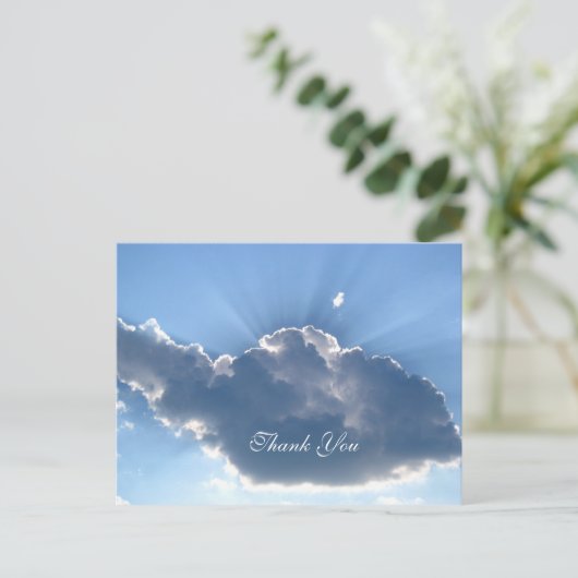 Danke, Cloud Postcard Postkarte (Stehend Vorderseite)