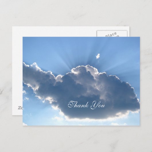 Danke, Cloud Postcard Postkarte (Vorne/Hinten)