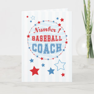 Danke Coach All-Stars Baseball, Red, Blue Stripes