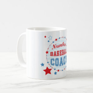 Danke Coach All-Stars Baseball, Red, Blue Stripes Kaffeetasse