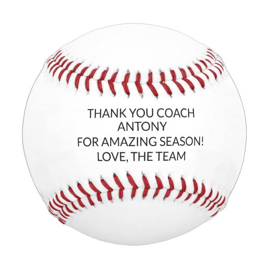 Danke Coach Baseball (Vorderseite)