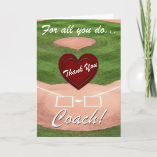 Danke, Coach!-Baseball! Dankeskarte