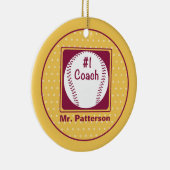 Danke Coach, Danke Nummer 1 Keramik Ornament (Rechts)
