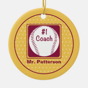 Danke Coach, Danke Nummer 1 Keramik Ornament