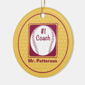 Danke Coach, Danke Nummer 1 Keramik Ornament (Links)
