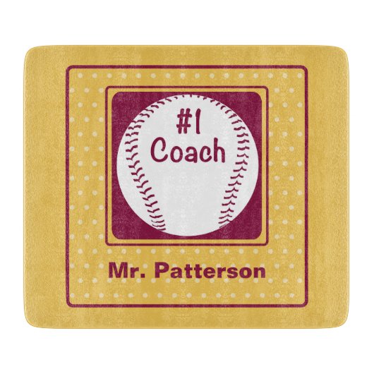 Danke Coach, Danke Nummer 1 Schneidebrett (Vorderseite)